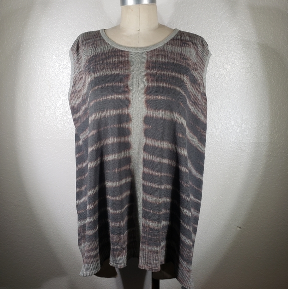 viviana uchitel Tops - Viviana Uchitel Shibori Sleeveless Swing Top Sz M